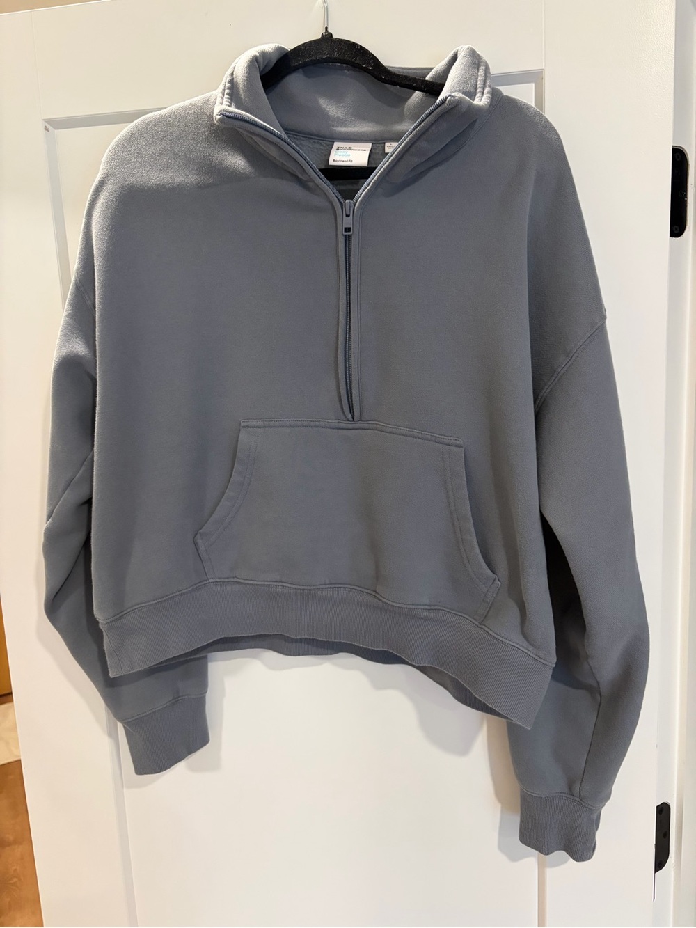 Aritzia TNA quarter zip sweatfleece boyfriend fit